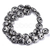 Electroplate Synthetic Lava Rock Beads Strands G-N326-75A-2