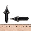 Natural Obsidian Sword Big Pendants G-Q163-08AS-07-3