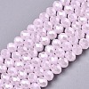 Electroplate Glass Beads Strands X-EGLA-A034-J4mm-A09-1