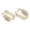 Brass Micro Pave Cubic Zirconia Huggie Hoop Earring EJEW-T046-010B-NF-2