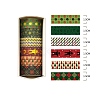 6 Rolls Christmas Paper Decorative Paper Tapes Set STIC-H002-09B-1