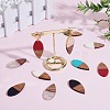 14Pcs 7 Styles Opaque Resin & Transparent Foil Resin Pendants RESI-SZ0001-83-4