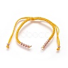 Nylon Cord Braided Bead Bracelets Making BJEW-F360-FRG22-1