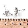 Brass Micro Pave Cubic Zirconia Studs Earring Findings KK-K364-03P-3