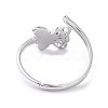 304 Stainless Steel Hollow Out Butterfly Adjustable Ring for Women RJEW-I097-03P-3
