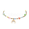 Alloy Enamel Rainbow Pendant Necklace NJEW-JN04348-4