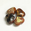 Natural Brecciated Jasper Heart Palm Stone G-F637-11H-2