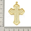 Rack Plating Brass Pave Cubic Zirconia Pendants KK-U029-02G-04-3