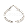 Non-Tarnish 304 Stainless Steel V-shape Open Cuff Ring for Women RJEW-A043-30P-3