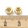 Brass Micro Pave CLear Cubic Zirconia Beads KK-Z044-07G-3