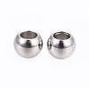 Tarnish Resistant 202 Stainless Steel Stopper Beads STAS-I100-16P-1