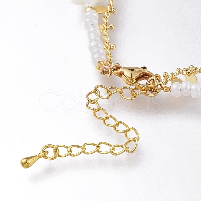 Brass Anklets Sets AJEW-AN00293-1