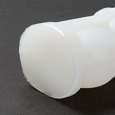 DIY Halloween Theme Skull-shaped Candle Making Silicone Statue Molds DIY-M033-01-1