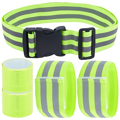 Gorgecraft 7Pcs 4 Style Polyester Reflective Hip Belt AJEW-GF0004-43-1