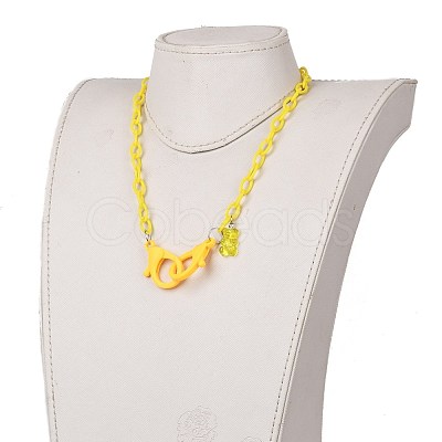 Personalized ABS Plastic Cable Chain Necklaces NJEW-JN03220-06-1