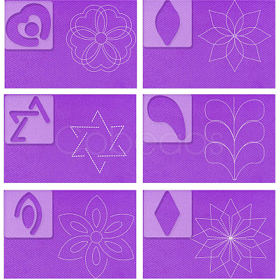 Acrylic Earring Handwork Template TOOL-WH0153-010-1