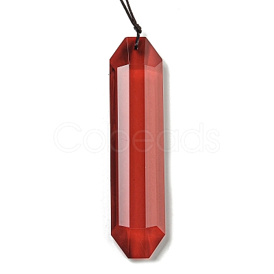 Glass Rectangle Hanging Suncatchers HJEW-P018-C06-1