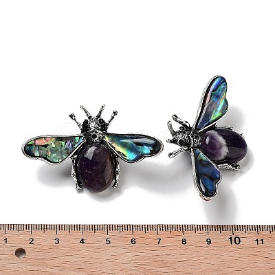 Tibetan Style Alloy Insect Brooches JEWB-A021-03AS-06-1