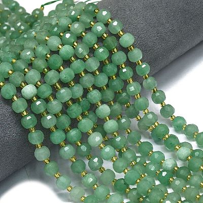 Natural Green Aventurine Beads Strands G-K389-E33-01-1