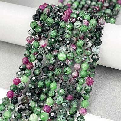 Natural Ruby in Zoisite Beads Strands G-L597-C02-03-1