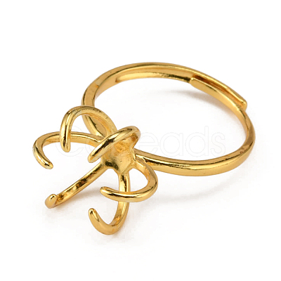 Brass Snap Ring Components KK-WH0076-09G-1