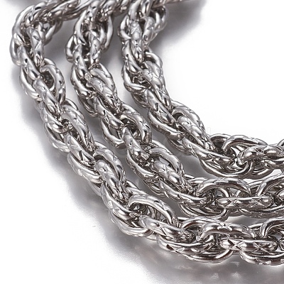 Tarnish Resistant 304 Stainless Steel Rope Chains CHS-P007-06P-1