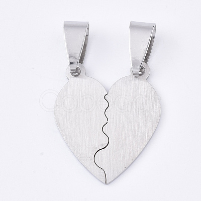 Non-Tarnish 201 Stainless Steel Split Pendants STAS-T048-03-1