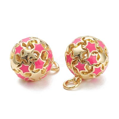 Brass Enamel Charms KK-A153-02G-H-1