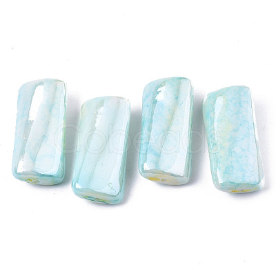 Spray Painted Acrylic Beads ACRP-N002-09-1