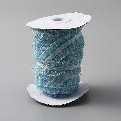 Chinlon Elastic Pleated Lace Trim EW-WH0013-27D-1