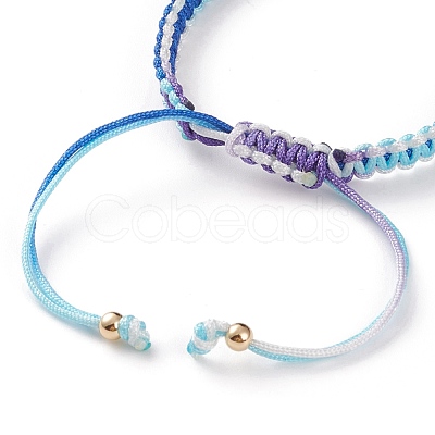 Adjustable Polyester Braided Cord Bracelet Making AJEW-JB00859-1