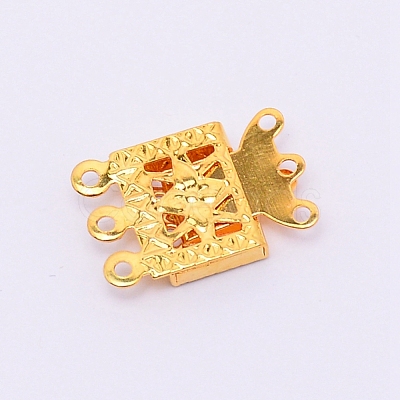 Brass Box Clasps KK-WH0038-09G-1