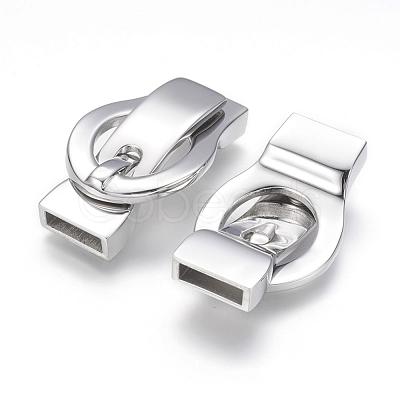 Tarnish Resistant 304 Stainless Steel Magnetic Clasps with Glue-in Ends STAS-G143-72P-1