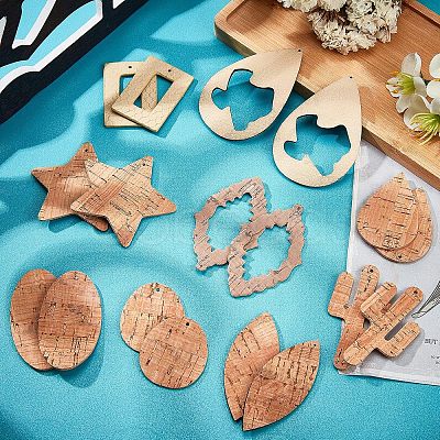 SUPERFINDINGS DIY 9 Pairs Imitation Leather Earring Making Kits DIY-FH0002-36-1