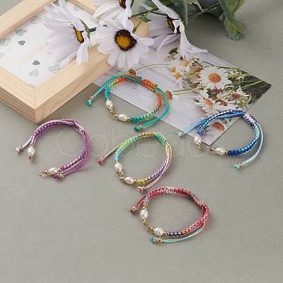 Adjustable Polyester Braided Cord Bracelet Making AJEW-JB00859-1