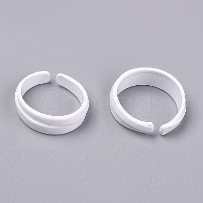 Spray Painted Alloy Cuff Rings RJEW-T011-28F-RS-1