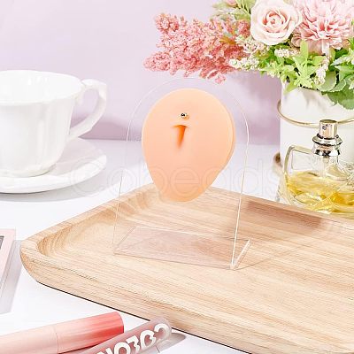 Soft Silicone Belly Button Flexible Model Body Part Displays with Acrylic Stands ODIS-WH0002-21-1