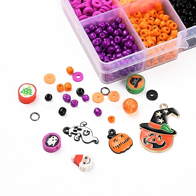 850Pcs Geometry Glass Seed & Polymer Clay Beads DIY-YW0002-75-1