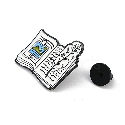 Ocean Knowledge Book Theme Enamel Pins JEWB-R001-04EB-03-1