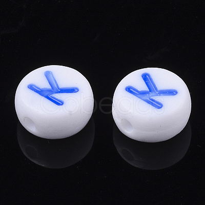 Initial Acrylic Beads X-OACR-E001-20K-1