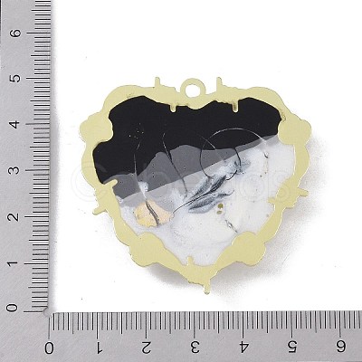 Rack Plating Alloy Enamel Pendants FIND-I038-16-1