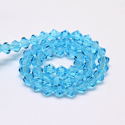 Imitate Austrian Crystal Bicone Glass Beads Strands GLAA-F029-4x4mm-19-1