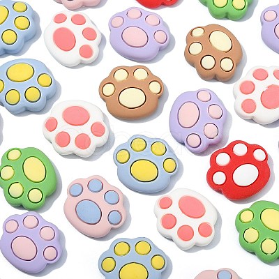 40Pcs Opaque Resin Cabochons RESI-CJ0002-61-1