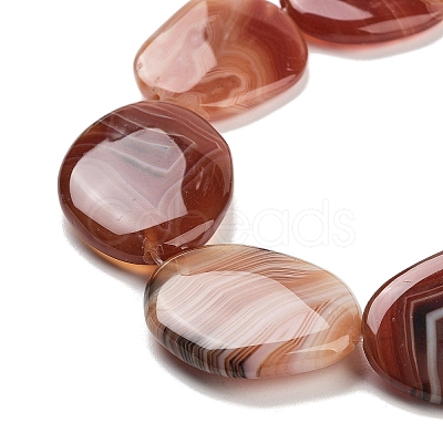 Natural Striped Agate/Banded Agate Beads Strands G-Z061-C09-03-1