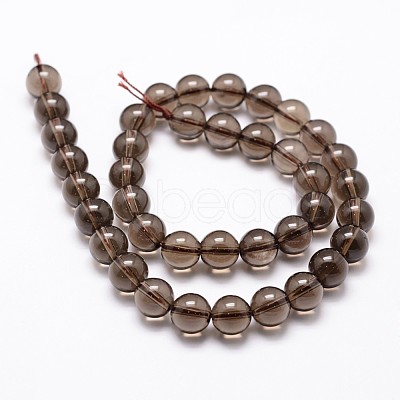 Natural Smoky Quartz Bead Strands G-G735-28-8mm-1