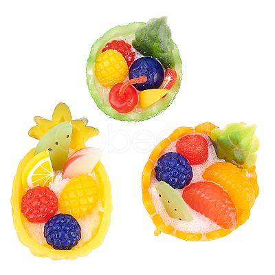 Olycraft 3Pcs 3 Style PVC Mini Fruit with Yogurt DJEW-OC0001-16-1