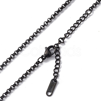 304 Stainless Steel Rolo Chain Necklace for Men Women NJEW-K245-022C-1