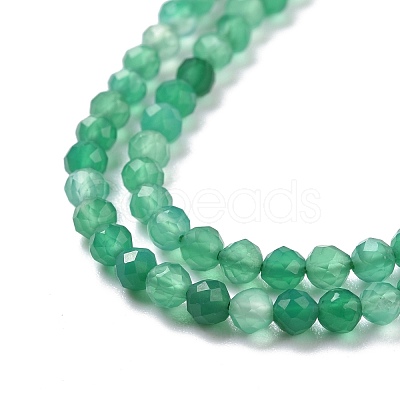 Natural Green Onyx Agate Beads Strands G-D463-02-1