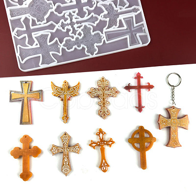 DIY Cross Pendants Silicone Molds DIY-D060-05-1