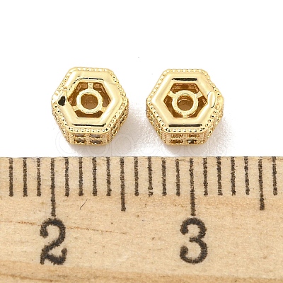 Brass Micro Pave CLear Cubic Zirconia Beads KK-Z044-07G-1